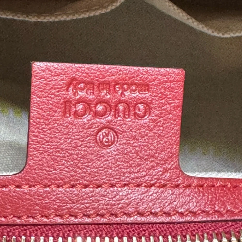 Gucci Red Satchel with Microguccissima Leather